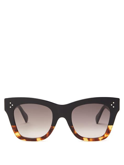 celine square tortoiseshell-gradient acetate sunglasses